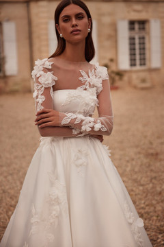 Jacqueline by Luce Sposa Mikado with Optional detachable body suit 