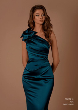 One Shoulder Satin Bridesmaid Dress by Nicoletta NBM1015