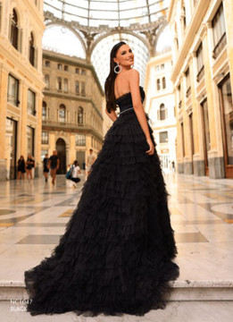 Ruffled Ball Gown Formal Dress JNC1047 by Nicoletta collection for Jadore Evening