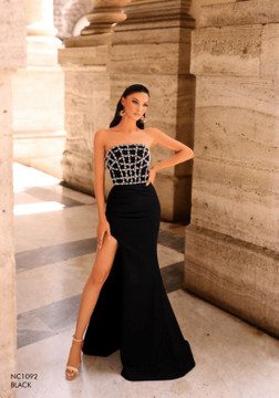 Jewelled Bodice Formal Dress JNC1092 by Nicoletta collection for Jadore Evening