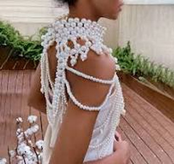 Bridal Luxury Pearl Wedding Cape