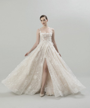 Zinnia Beaded Lace Fitted Wedding Gown by Inezia Chrizita
