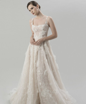 Zinnia Beaded Lace Fitted Wedding Gown by Inezia Chrizita