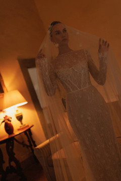 Herta Long Sleeves Mermaid Wedding Dress by Wona Concept