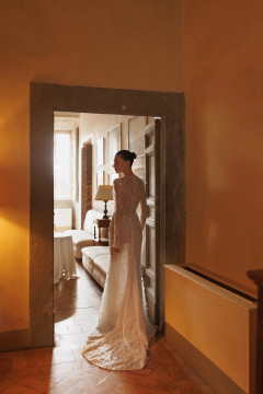 Herta Long Sleeves Mermaid Wedding Dress by Wona Concept