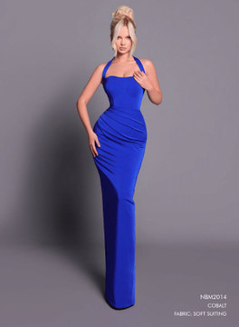 Halter Soft Suiting Fitted Bridesmaid Dress by Nicoletta NBM2014