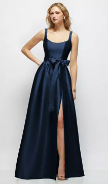 Floral Scoop-Neck Tank Bodice Maxi Dress with Full Skirt 3176