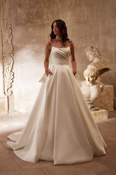 Jillia A-line Mikado Wedding Dress by Luce Sposa
