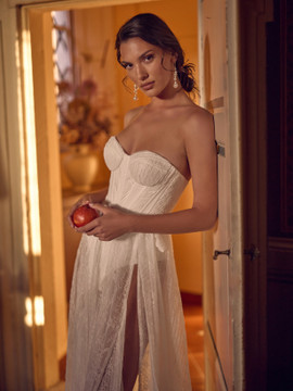 Nemesis Chantilly Lace Bodysuit & Skirt Wedding Dress by Wona Concept 