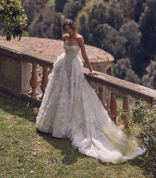 Hecate Corest Basque Waist Wedding Dress by Wona Concept