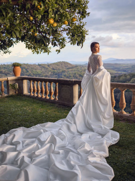 Aphrodite Mermaid Lace & Beaded Wedding Dress with optional Cape by Wona Concept - Dress only 