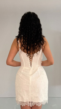 Jenni Mini Wedding / Reception Gown with Corset ( available in various fabric and length, including floor length)