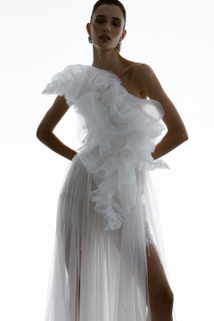 Nirvana Wedding Dress by Wona Concept asymmetrical 