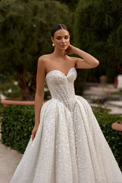 Ingrid Basque Majestic Wedding Dress by Oksana Mukha