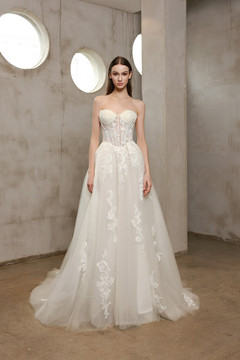 Millie Lace & Tulle A-Line Wedding Dress