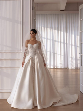 Amira Lace & Mikado Ballgown Wedding Dress 