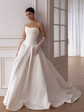 Valerie Low Waist Satin Wedding Dress 