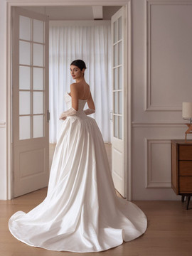 Valerie Low Waist Satin Wedding Dress 