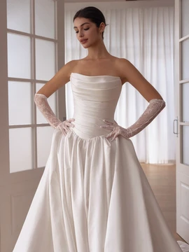 Valerie Low Waist Taffeta Wedding Dress