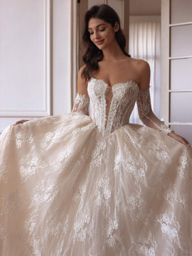 Bailey Ballgown Lace Wedding Dress 