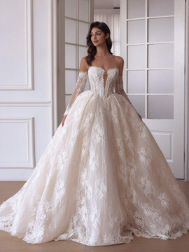 Bailey Ballgown Lace Wedding Dress 