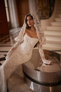 Amanda Wedding Dress By Luce Sposa (pre-order now) (optional overlays skirt $1500, cape $1000)