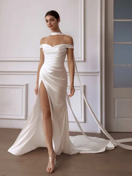 Clarissa Satin Mermaid Wedding Dress 