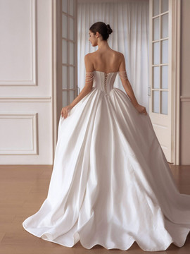 Darla Basque Waist Satin Ballgown Wedding Dress