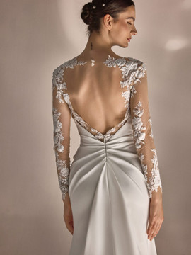 Ines Long Sleeves Mermaid Crepe Wedding Dress