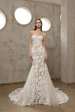 Gardenia Sweetheart Mermaid Lace Wedding Dress