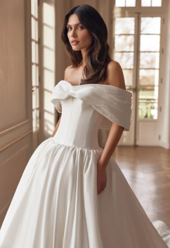 Alix Low Waist  Wedding Gown By Pollardi Bridal