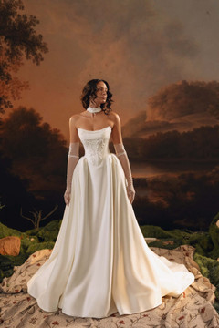 Amira Satin Wedding Dress by Anne Mariee