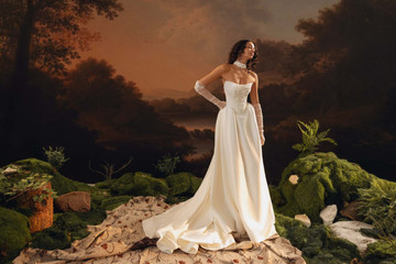 Amira Satin Wedding Dress by Anne Mariee