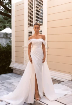 KHALILAH Stretch Satin Wedding Gown By Pollardi Bridal (online Only) (skirt $800) 