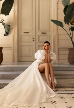 Cordialan Prada Organza Wedding Gown By Ida- Torez By Pollardi Bridal 