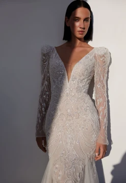 Sapphire Long Sleeves Wedding Dress By Ida-Torez By Pollardi Bridal