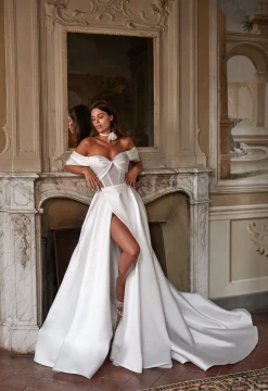 Leuna Mikado Wedding Gown By Ida- Torez By Pollardi Bridal