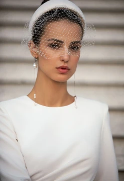 MON BLANCE Crepe Wedding Gown By Ida- Torez By Pollardi Bridal 