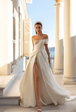 Libertasia  Prada organza Wedding Gown By Ida- Torez By Pollardi Bridal