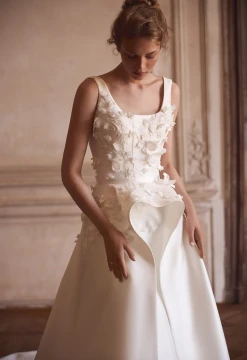 Petalia Mikado Wedding Gown By Daria Karlozi by Pollardi Bridal (dress only) (online only) 