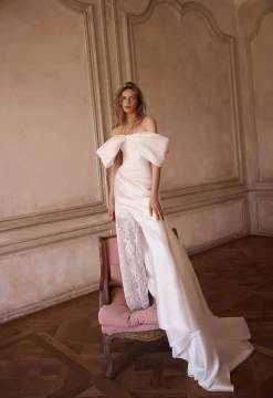 Lantana Skirt 2 Mikado Wedding Gown By Daria Karlozi by Pollardi Bridal