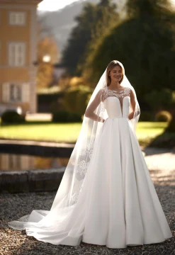 Rapturous beauty Mikado Wedding Gown By Daria Karlozi by Pollardi Bridal 