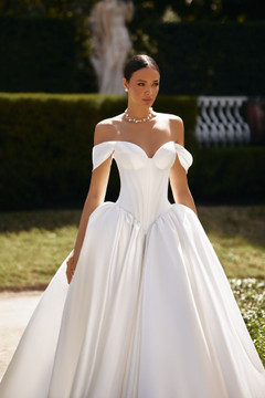 Sabina Ballgown Satin Wedding Dress by Oksana Mukha (call for price) (online only)