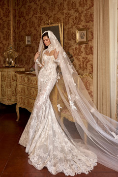 Damira Fitted Wedding Dress by Oksana Mukha (call for price) (pre-order)