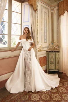 Elsa A Line 2 pcs Wedding Dress by Oksana Mukha