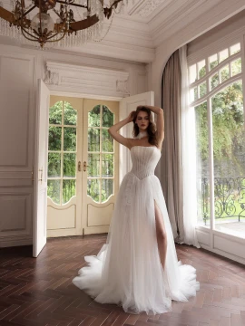 Celine Tulle Boho Wedding Gown