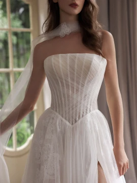 Celine Tulle Boho Wedding Gown