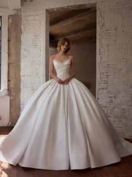 Victoria Satin Ball Gown Wedding Dress 