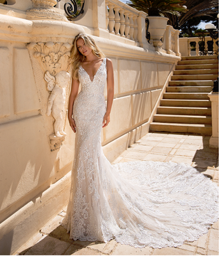 Lisa Wedding Gown H1378 by Moonlight Bridal