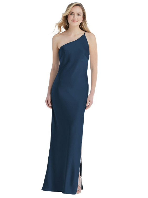One-Shoulder Asymmetrical Maxi Slip Dress available in 22 colors
